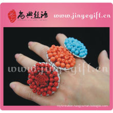 ShangDian Cultural Jewelry Unique Handmade Colorful Gemstone Decorative Ring